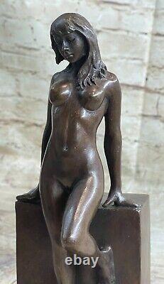 Sexy Chair Bronze Woman Lady Girl Sculpture Statue Art Deco Basic Erotic