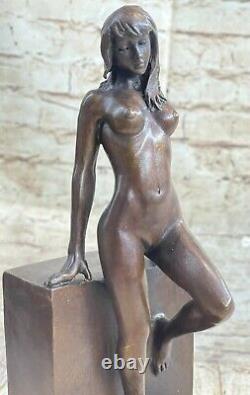Sexy Chair Bronze Woman Lady Girl Sculpture Statue Art Deco Basic Erotic
