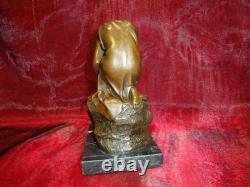 Sexy Nude Young Woman Statue Sculpture in Art Deco / Art Nouveau Style, Bronze mas