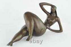 Sexy Pin-up Dancer Statue Sculpture, Art Deco Style, Art Nouveau Bronze Female Figure