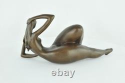 Sexy Pin-up Dancer Statue Sculpture, Art Deco Style, Art Nouveau Bronze Female Figure