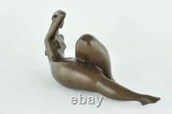 Sexy Pin-up Dancer Statue Sculpture, Art Deco Style, Art Nouveau Bronze Female Figure