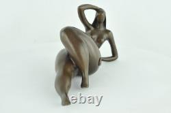Sexy Pin-up Dancer Statue Sculpture, Art Deco Style, Art Nouveau Bronze Female Figure