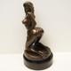 Sexy Young Lady Bronze Statue In Pin-up, Art Deco, And Art Nouveau Styles
