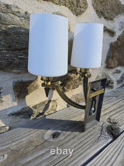 Signed Bronze Wall Sconce by Petitot, Art Deco, 1940s/50s