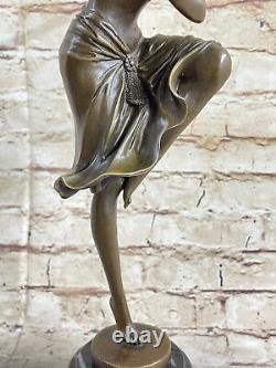 Signed D H Chiparus 100% Bronze Art Deco Statue Kapurthala Dancer