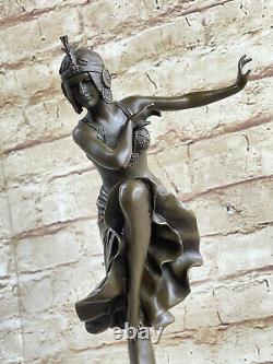 Signed D H Chiparus 100% Bronze Art Deco Statue Kapurthala Dancer