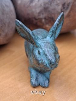 Signed French Art Deco Bronze Rabbit Sculpture by Chatil