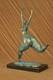 Signed Milo Abstract Nude Woman Bronze Sculpture Figurine Modern Art Deco