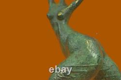 Signed Milo Abstract Nude Woman Bronze Sculpture Figurine Modern Art Deco