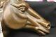 Signed Original Thomas Wall Mount Horse Head Bust Bronze Sculpture Art Deco