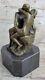 Signed The Kiss By French Sculptor Rodin Bronze Erotic Art Deco Sculpture