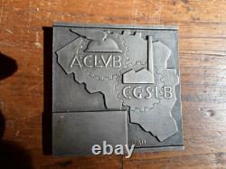 Silvered bronze plaque in Art Deco style by Rau 60x60