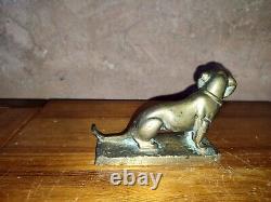 Small bronze subject dachshund signed Irenée ROCHARD 1930 Art Deco Dog