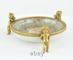 Soap Dish Holder Baby Angel Figurine Art Deco Art Nouveau Style Porcelain