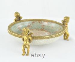Soap Dish Holder Baby Angel Figurine Art Deco Art Nouveau Style Porcelain