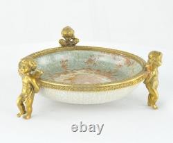 Soap Dish Holder Baby Angel Figurine Art Deco Art Nouveau Style Porcelain
