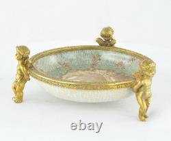 Soap Dish Holder Baby Angel Figurine Art Deco Art Nouveau Style Porcelain
