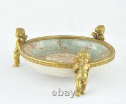 Soap Dish Holder Baby Angel Figurine Art Deco Art Nouveau Style Porcelain