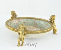 Soap Dish Holder Baby Angel Figurine Art Deco Art Nouveau Style Porcelain