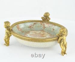 Soap Dish Holder Baby Angel Figurine Art Deco Art Nouveau Style Porcelain