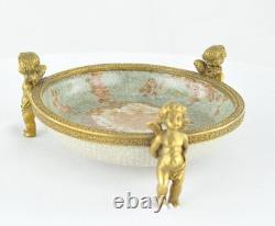 Soap Dish Holder Baby Angel Figurine Art Deco Art Nouveau Style Porcelain
