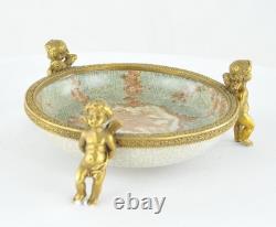 Soap Dish Holder Baby Angel Figurine Art Deco Art Nouveau Style Porcelain