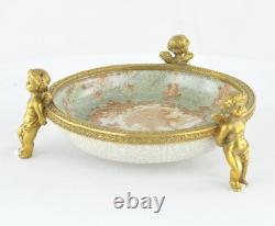 Soap Dish Holder Baby Angel Figurine Art Deco Art Nouveau Style Porcelain