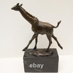 Solid Bronze Animalier Style Art Deco Style Art Nouveau Giraffe Statue Sculpture