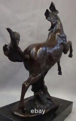 Solid Bronze Art Deco Style Art Nouveau Animalier Horse Sculpture