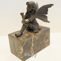 Solid Bronze Elf Fairy Style Art Deco Style Art Nouveau Statue Sculpture