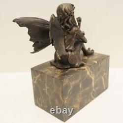 Solid Bronze Elf Fairy Style Art Deco Style Art Nouveau Statue Sculpture