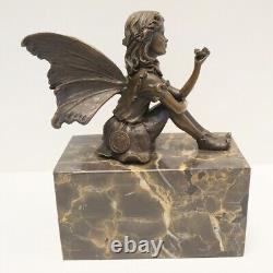 Solid Bronze Elf Fairy Style Art Deco Style Art Nouveau Statue Sculpture