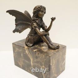 Solid Bronze Elf Fairy Style Art Deco Style Art Nouveau Statue Sculpture