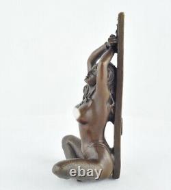 Solid Bronze Pin-up Sexy Style Art Deco Style Art Nouveau Statue Sculpture