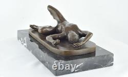 Solid Bronze Statue Sculpture Athlete Sexy Style Art Deco Style Art Nouveau