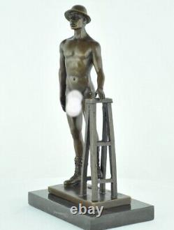 Solid bronze Art Deco style Art Nouveau athlete sculpture