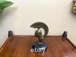 Spartan Art Deco bronze car mascot sculpture after Darel
