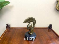 Spartan Art Deco bronze car mascot sculpture after Darel