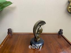Spartan Art Deco bronze car mascot sculpture after Darel