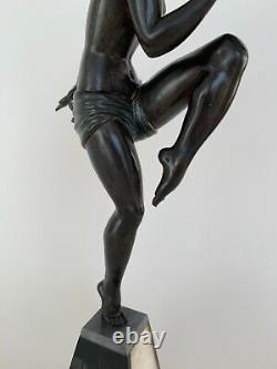 Statue Art Deco France Regule Fonte D Art Dancer Ball Marble Carrier E728