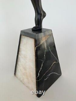 Statue Art Deco France Regule Fonte D Art Dancer Ball Marble Carrier E728