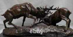 Statue Cerf Hunting Style Art Deco Style Art New Solid Bronze Sign