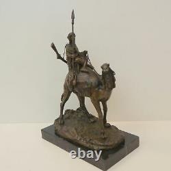 Statue Dromedary Camel Tuareg Art Deco Style Art Nouveau Bronze Massive