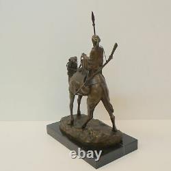 Statue Dromedary Camel Tuareg Art Deco Style Art Nouveau Bronze Massive