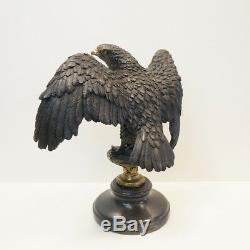 Statue Eagle Bird Style Art Deco Art Nouveau Bronze Massive Sign