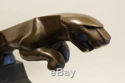 Statue Jaguar Animalier Style Art Deco Style Art Nouveau Solid Bronze
