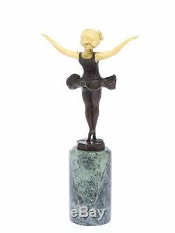 Statue Of Young Ballerina Postflow Ferdinand Preiss Art Deco -bronze