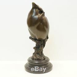 Statue Owl Owl Bird Animal Style Art Deco Solid Bronze Sign