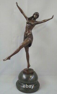 Statue Palmyre Sexy Style Art Deco Style Art New Solid Bronze Sign